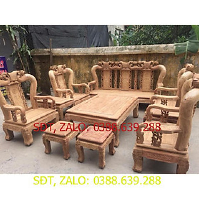 ​Bộ bàn ghế quốc đào gỗ hương vân