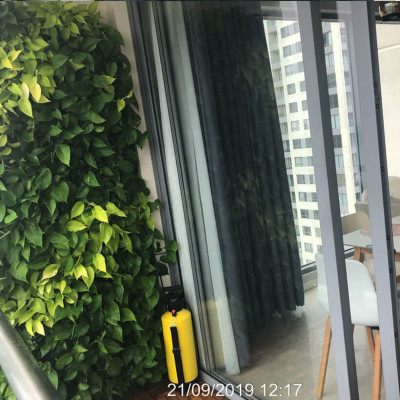 Chậu Trang Trí Cây Ban Công Đứng Vertical nhập khẩu Minigarden Bồ Đào Nha KÈM giải pháp Tưới Nhỏ Giọt Bán tự động dù ban công KHÔNG có vòi cấp nước (gồm 8 tầng Module + 1 Tray nước + Bộ tưới)