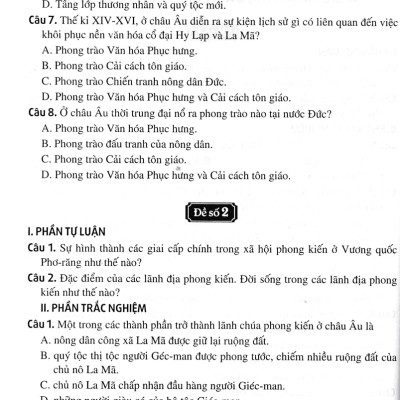 Đề Kiểm Tra Đánh Giá Lịch Sử Lớp 7 (Dùng Chung Cho Các Bộ SGK Hiện Hành)  - HA