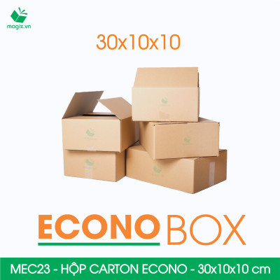 MEC23 - 30x10x10 cm - Combo 60 thùng hộp carton trơn siêu tiết kiệm ECONO
