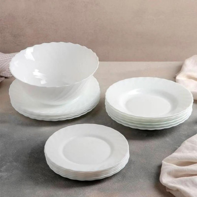 Đĩa (dĩa)/Bộ 6 đĩa thủy tinh nông lòng Luminarc Trianon 20cm N3647/N3647*6 | Hàng chính hãng