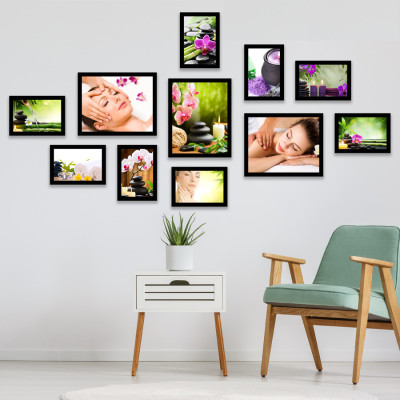 Bộ Khung Hình Treo Tường Treo Tiệm Spa Tặng Kèm bộ ảnh như hình mẫu, đinh treo tranh và sơ đồ treo PGC258