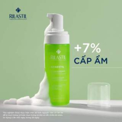 Bọt rửa mặt dành cho da dầu mụn Rilastil Acnestil Cleansing Mousse 165ml
