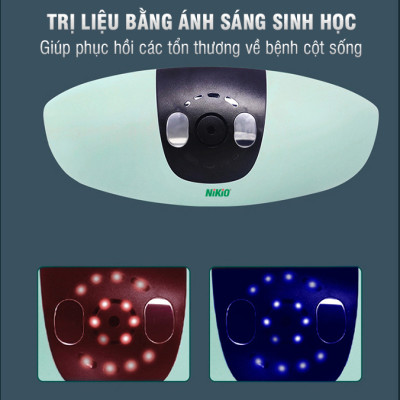 Máy Massage Lưng Và Thắt Lưng Nikio NK-158 - Công Nghệ Mát Xa Cải Tiến 4in1: Nhiệt Nóng, Xung Điện, Rung, Túi Khí - Hỗ Trợ Điều Trị Thoát Vị Đĩa Đệm, Thoái Hóa, Đau Cột Sống Lưng - Dòng Không Dây Pin Sạc, Có Remote Điều Khiển