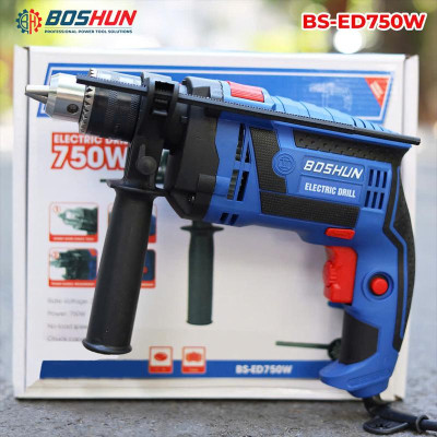 Máy Khoan Điện Cầm Tay BOSHUN - Máy Khoan Điện Cầm Tay Công Suất Lớn 750W- Đầu Kẹp 13 mm Cực Khoẻ Tiện Lợi