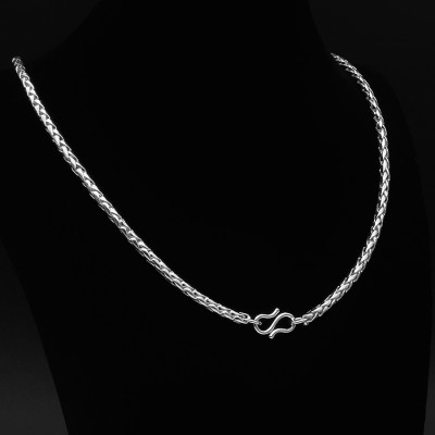 Dây Chuyền Nam  Bạc Ta Kiểu Dây Bông Lúa Bạc Hiểu Minh DBN011S