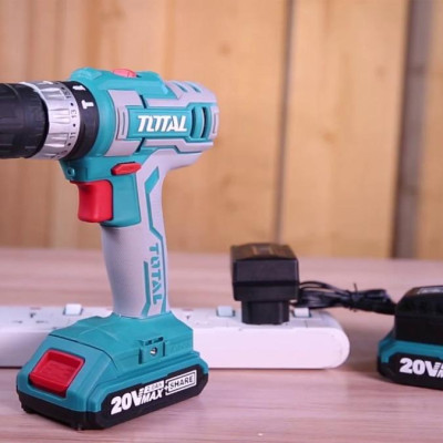 MÁY KHOAN BÚA DÙNG PIN 20V 45NM  (02 PIN VÀ 01 SẠC) TOTAL TIDLI20025 - HÀNG CHÍNH HÃNG