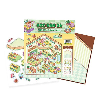 Sách - Bóc Dán 3D - Tiệm Trà Sữa Baby Three