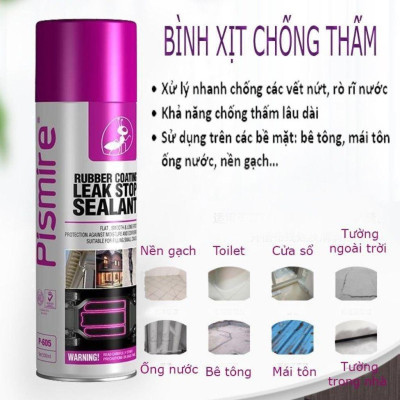 Bình Xịt Chống Thấm Dột, Thấm Tường Đa Năng Pismire U.s.a Tím 450Ml