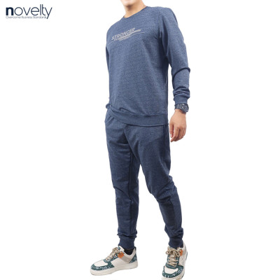 Bộ nỷ chui đầu họa tiết phản quang Novelty Regular fit xanh xám đậm NBNMMDMT3R230635B