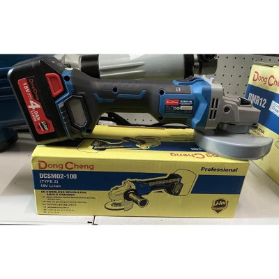 MÁY MÀI GÓC DÙNG PIN 100MM 18V DONGCHENG DCSM02-100EK (GỒM 2 PIN 18V/4AH) - HÀNG CHÍNH HÃNG