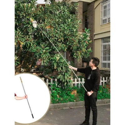 Bộ Sào Vợt Inox Hái Trái Cây Trên Cao – Rút Dài Tới 6M, Kèm 4 Phụ Kiện Tiện Lợi Hàng Xịn Loại 1