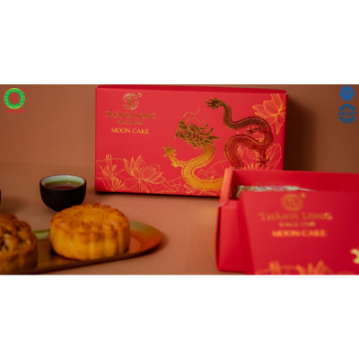 Hộp bánh trung thu 2 bánh 1 trứng 150g - Combo Super A2- Thành Long (300g) - VIỆT NAM