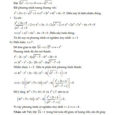 Khám Phá Bí Quyết Kì Thi THPT 2 Trong 1 Phương Trình, Bất Phương Trình, Hệ Phương Trình, Bất Đẳng Thức _KV	