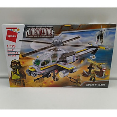 Đồ chơi lắp ghép, xếp hình cho bé trai Qman 1719 - Chiến cơ (280 chi tiết)