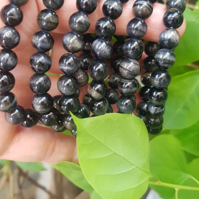 Vòng tay chuỗi đá mắt hổ tự nhiên đen xanh size hạt nhỏ 8mm 21 hạt bóng đẹp cung sanh nữ mệnh thủy mệnh mộc đeo may mắn đá tự nhiên tốt sức khỏe công việc tốt đẹp tài lộc hanh thông xinh tay rẻ đẹp ạ