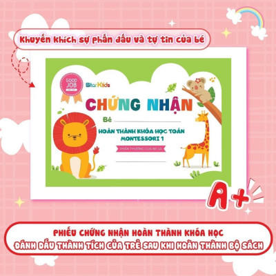 Sách - Học Toán Montessori 1 - Phát Triển Trí Tuệ 4+ - Megabook