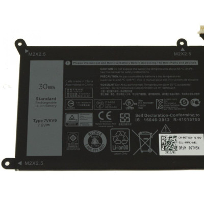 Pin Tương Thích Cho Laptop Dell Xps 12 9250 Latitude 12 7275 30Wh - Hàng Nhập Khẩu New Seal TEEMO PC TEBAT737