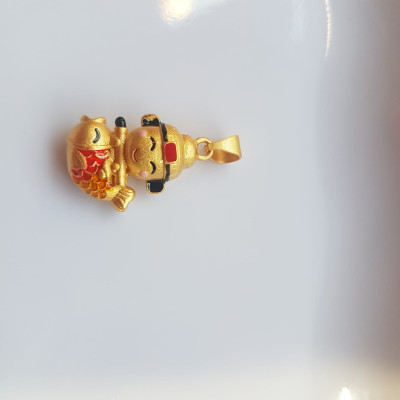 Phụ Kiện Charm Vòng Tay Nữ đẹp Hình Thần Tài Cưỡi Cá Chép Nữ đã có vòng tay hạt chuỗi , vòng tay kiểu thì charm Thần Tài Cưỡi Cá Chép này vào đeo đẹp xinh ạ