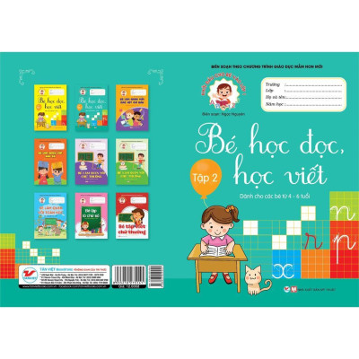 Sách - Khởi Đầu Cho Bé Vào Lớp 1 - Bé Học Đọc Học Viết - Tập 2 - Tân Việt Books