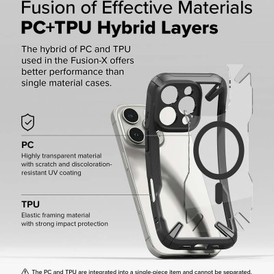 Ốp lưng cho iPhone 16 Pro Max / 16 Pro RINGKE Fusion X Magnetic - Hàng Chính Hãng