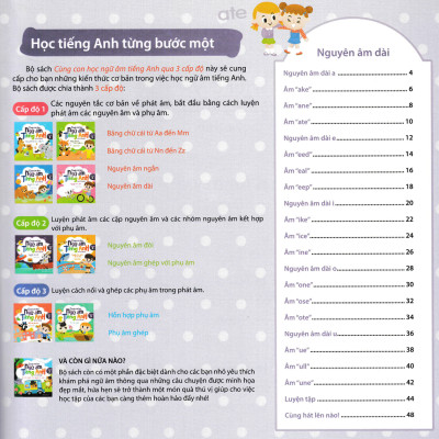 CÙNG CON HỌC NGỮ ÂM TIẾNG ANH QUA 3 CẤP ĐỘ - NGUYÊN ÂM DÀI - CẤP ĐỘ 1_DTI