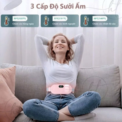 Máy Massage Làm Ấm Bụng, Đai Đeo Giảm Đau Bụng Kinh Nguyệt, Làm Ấm Tử Cung Cho Phụ Nữ Đến Kì 6 CHẾ ĐỘ