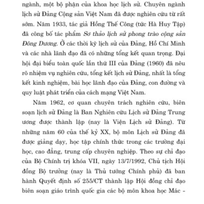 Sách - Giáo Trình Lịch Sử Đảng Cộng Sản Việt Nam (Dành Cho Bậc Đại Học Hệ Không Chuyên Lý Luận Chính Trị)