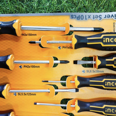 BỘ TUỐC NƠ VÍT (TÔ VÍT) 10 CHI TIẾT INGCO HKSD1028 - HÀNG CHÍNH HÃNG