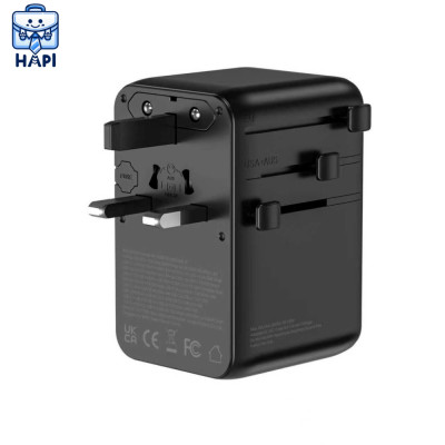 Bộ Chuyển Đổi Quốc Tế hàng chính hãng WIWU ARAMID FIBER Warrior 70W GaN Plug Adapter Wi-UA009