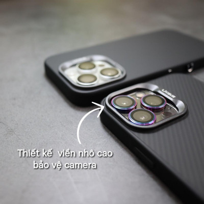 Ốp lưng chống sốc vân carbon fiber cho iPhone 15 Pro Max / 14 Pro Max / 13 Pro Max  hiệu Likgus Defender trang bị viền camera kim loại, cạnh ốp dẻo TPU - Hàng chính hãng