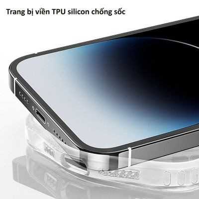 Ốp lưng trong cho iPhone 15 Pro Max / 15 Pro hiệu Likgus Crystal sạc nam châm từ tính, chống ố vàng, bảo vệ camera - Hàng chính hãng