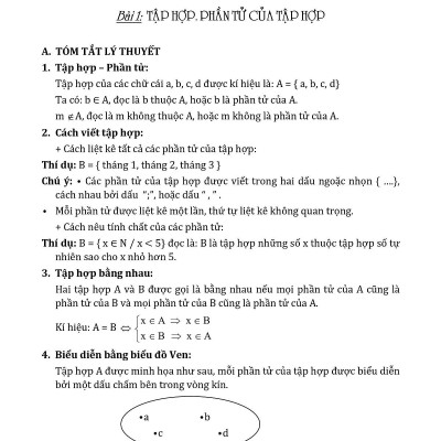 Nâng Cao & Phát Triển Đại Số - Hình Học 6