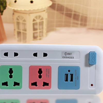 Ổ Cắm Nối Dài Cổng USB Comet CES4223 - 3 Mét - Hàng Chính Hãng