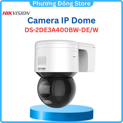 Camera IP Speed Dome Mini 2MP ColorVu HIKVISION DS-2DE3A400BW-DE F1 T5 Đàm thoại 2 chiều, màu ban đêm ,.-Hàng chính hãng