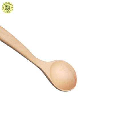 Muỗng Múc Canh Rau Cán Dài Mui Tròn - Vá Canh Gỗ 07  (25 x 7 cm) - Đồ Gỗ Nhà Bếp Thương Hiệu Trường Sơn