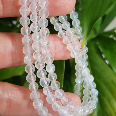 Vòng tay nữ moon vip quấn 3 vòng trắng ánh xanh nhẹ size hạt 5mm hợp nữ mệnh kim mệnh thuỷ đeo đẹp may mắn tốt sức khỏe công việc ạ