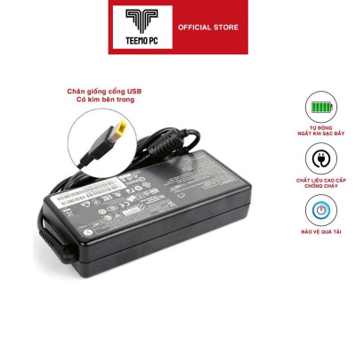Sạc Dùng Tương Thích Cho Laptop Lenovo Chân Chữ Nhật USB Có Kim - Công Suất 65W 90W - Hàng Nhập Khẩu New Seal TEEMO PC TESE