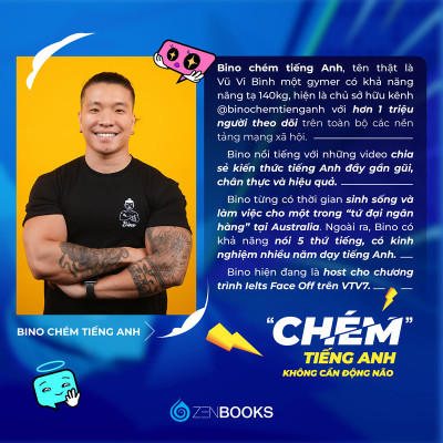 Chém Tiếng Anh Không Cần Động Não - Tác giả Vũ Vi Bình (Bino Chém tiếng anh) - Phiên bản đặc biệt