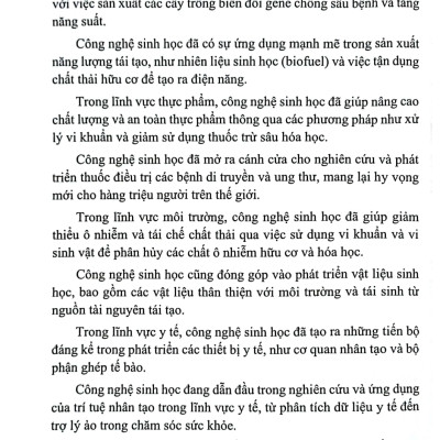 Ứng Dụng Của Công Nghệ Sinh Học - HNB