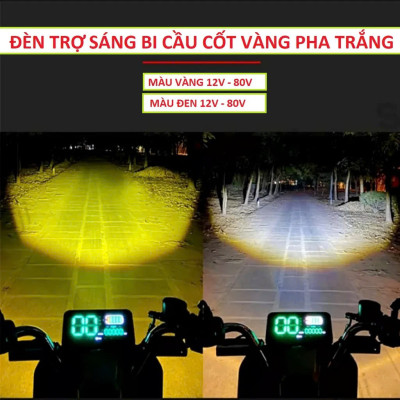 Đèn Trợ Sáng Bi Cầu Motofish Lắp Xe Máy Ô Tô Siêu Sáng – Cực Bền, Chống Nước Hiệu Quả