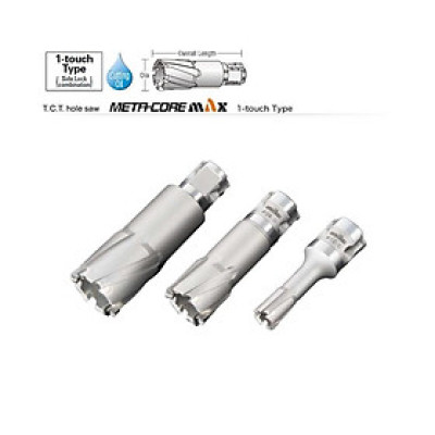 MŨI KHOAN TỪ T.C.T HOLE SLAW META CORE MAX  KHOAN SÂU 50MM ( TỪ D41MM - D50MM) UNIKA (MX50N-41 - MX50N-50) - HÀNG CHÍNH HÃNG