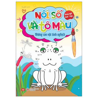 Sách - Nối Số Và Tô Màu - Những Con Vật Tinh Nghịch - Song Ngữ Anh-Việt