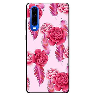 Ốp lưng dành cho Huawei P30 - P30 Lite - Y7 Pro - Y9 2019 mẫu Mẫu Đơn Nền Hồng
