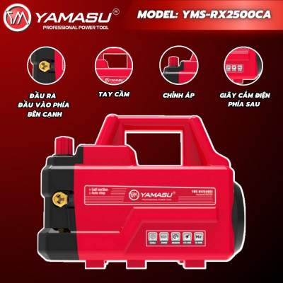 MÁY XỊT RỬA ÁP LỰC CAO CHỈNH ÁP 2500W YMS-RX2500CA  YAMASU - HÀNG CHÍNH HÃNG