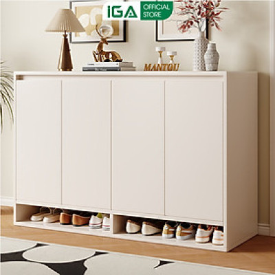 Tủ giày thông minh 4 cánh gỗ mdf phủ melamin phong cách minimalism thương hiệu IGA - GP316