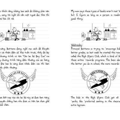 Sách: Combo Nhật Ký Chú Bé Nhút Nhát, Cậu Bé Siêu Thân Thiện (series Diary of a Wimpy kid) - Song ngữ Việt-Anh - 21 cuốn