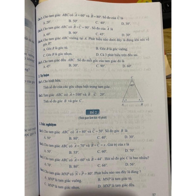 ` Sách - Combo Bộ đề kiểm tra toán 7 - tập 1 + 2 ( theo chương trình giáo dục phổ thông 2018 )