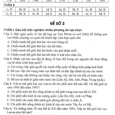 Bộ đề trắc nghiệm lịch sử 12 - cấu trúc 2025 (Dùng chung cho các bộ SGK)