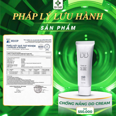 Kem Chống Nắng DD Cream DR CELL 50ml chống nắng bảo vệ da, dưỡng ẩm, nâng tone che khuyết điểm - Hàng Chính Hãng